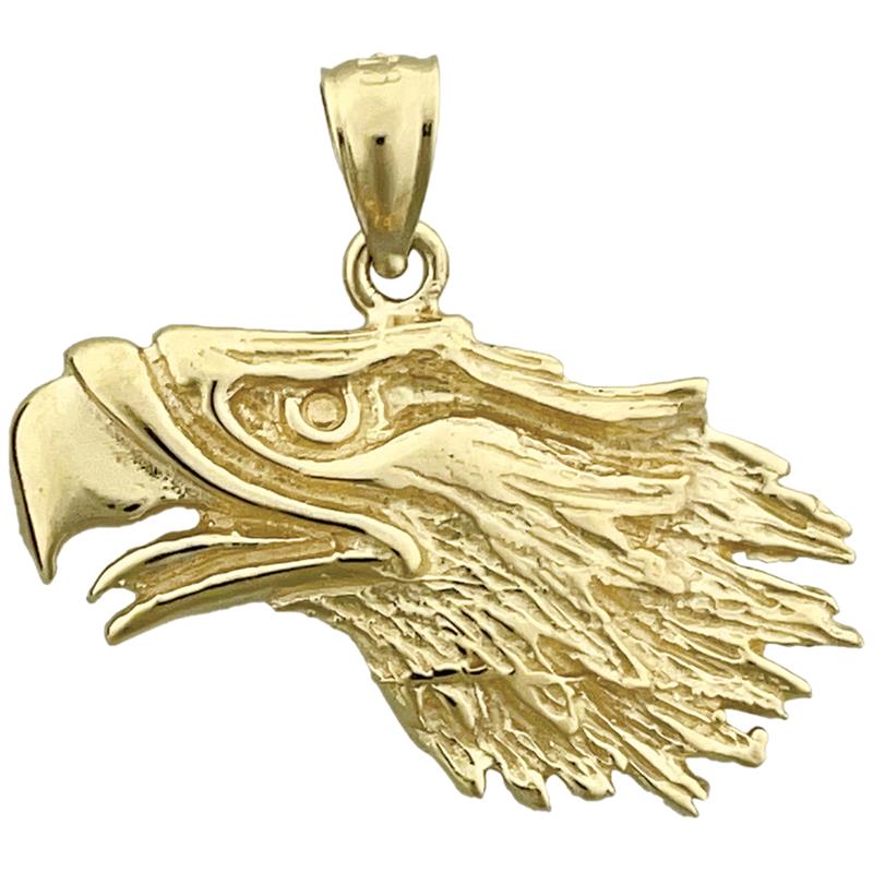 Image of ID 1 14K Gold Golden Eagle Head Pendant