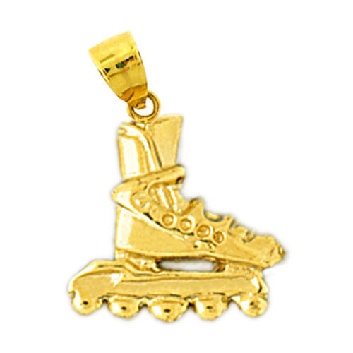 Image of ID 1 14K Gold Inline Skate Charm