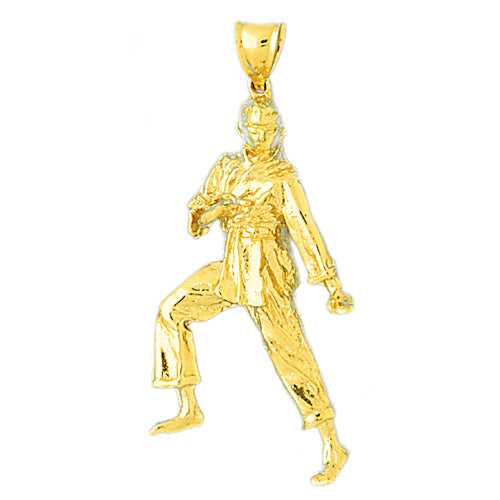 Image of ID 1 14K Gold Karate Stance Pendant