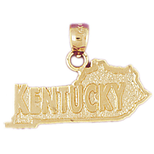 Image of ID 1 14K Gold Kentucky State Map Pendant