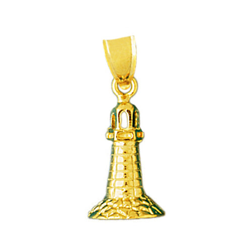 Image of ID 1 14K Gold Lighthouse Charm