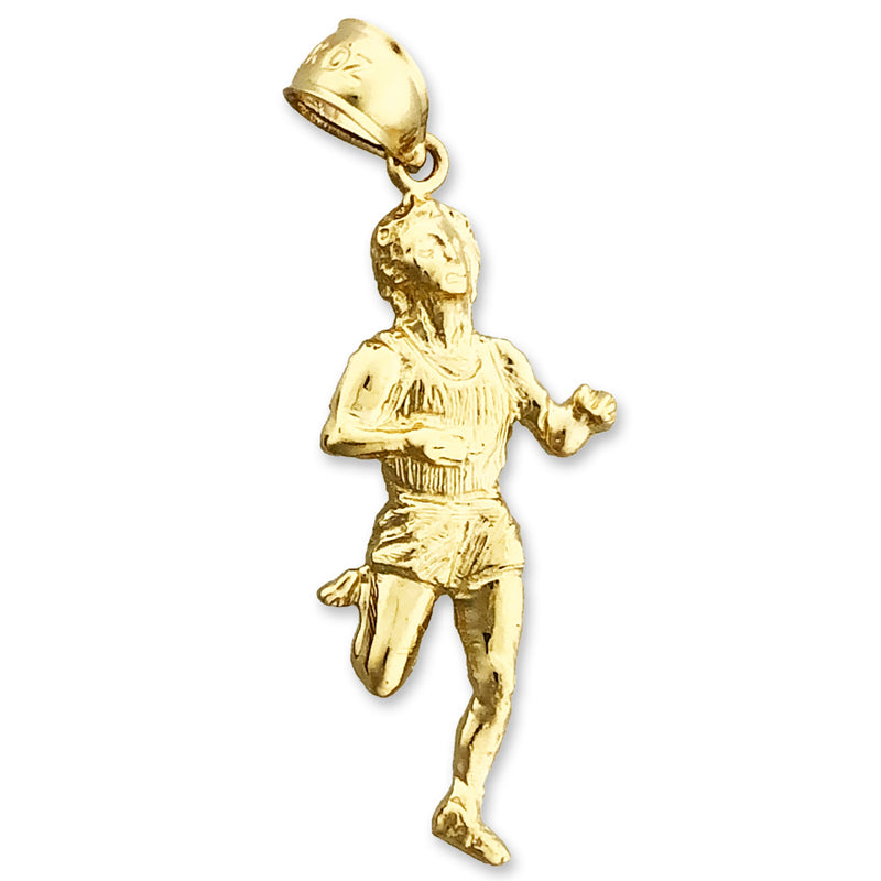 Image of ID 1 14K Gold Marathon Runner Pendant