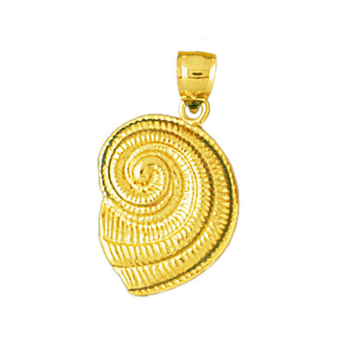 Image of ID 1 14K Gold Marine Mollusk Sea Snail Shell Charm