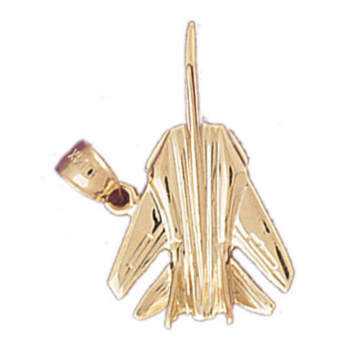 Image of ID 1 14K Gold Military Jet Pendant