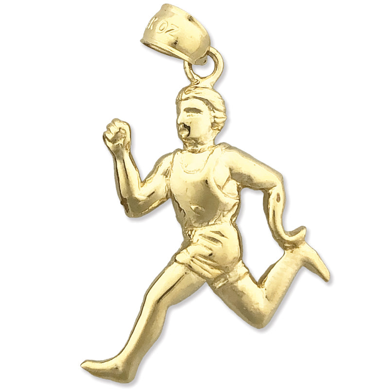 Image of ID 1 14K Gold Olympic Runner Pendant