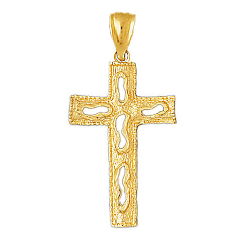 Image of ID 1 14K Gold Passion Cross Pendant