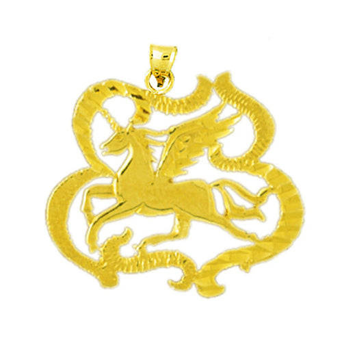 Image of ID 1 14K Gold Pegasus Pendant