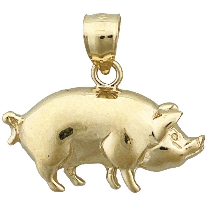 Image of ID 1 14K Gold Pot Bellied Pig Charm