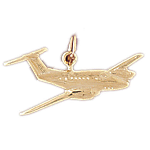 Image of ID 1 14K Gold Private Jet Charm