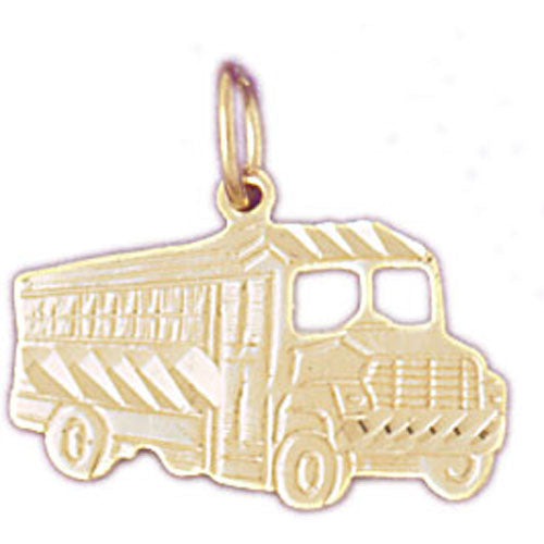 Image of ID 1 14K Gold School Bus Charm