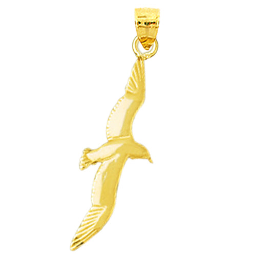 Image of ID 1 14K Gold Sea Gull Pendant