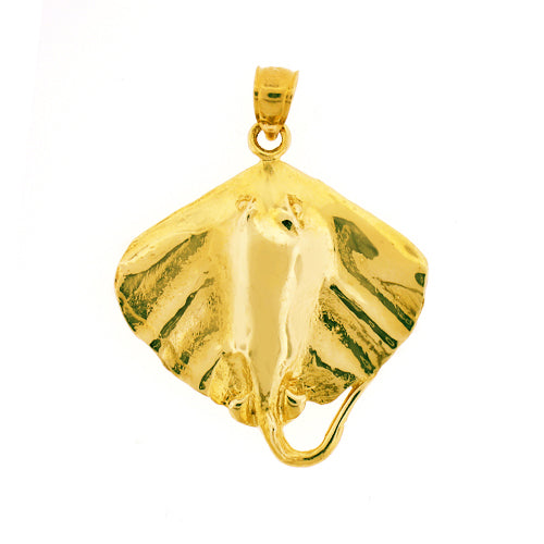 Image of ID 1 14K Gold Sea Life Stingray Pendant