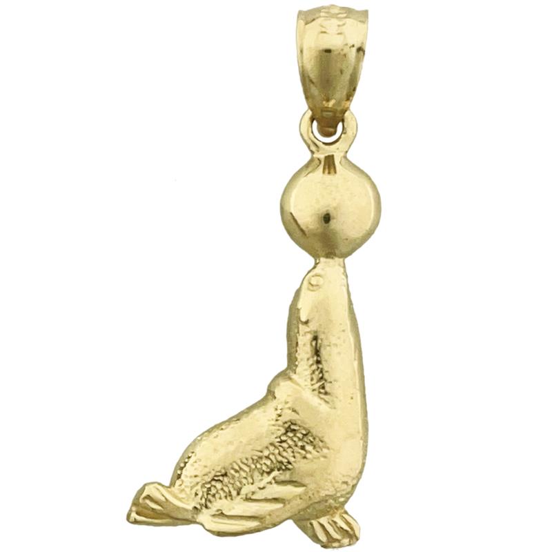 Image of ID 1 14K Gold Sea Lion Charm