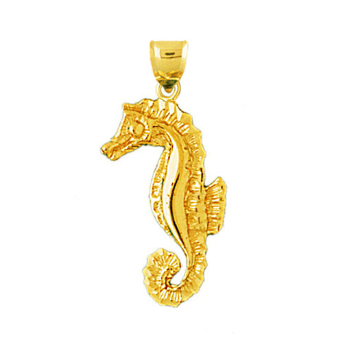 Image of ID 1 14K Gold Sea life Seahorse Charm