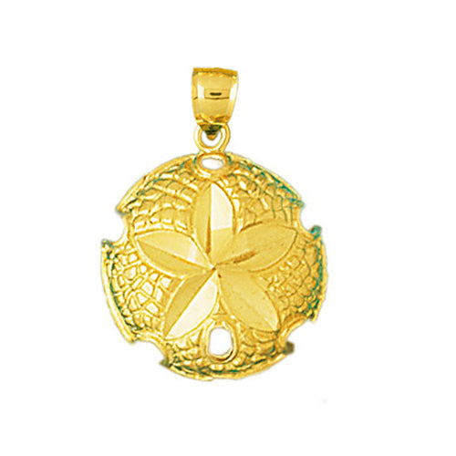 Image of ID 1 14K Gold Seashell Sand Dollar Charm