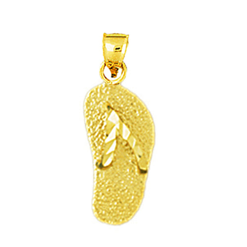 Image of ID 1 14K Gold Short Flip Flop Charm