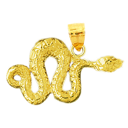 Image of ID 1 14K Gold Snake Pendant
