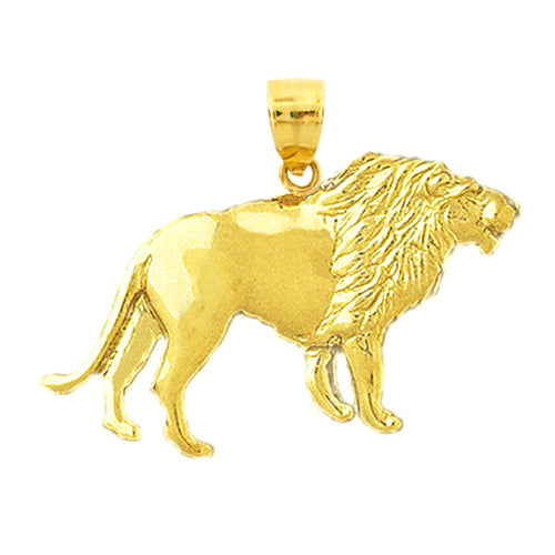 Image of ID 1 14K Gold Snarling Lion Pendant