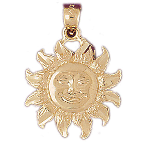 Image of ID 1 14K Gold Sun Pendant