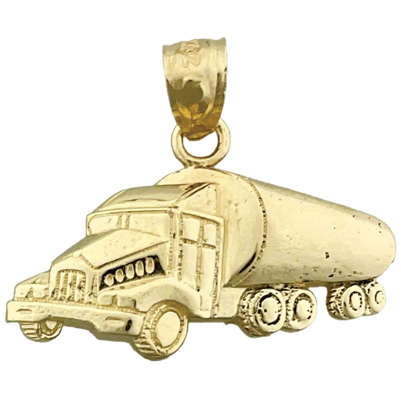 Image of ID 1 14K Gold Tank Truck Pendant