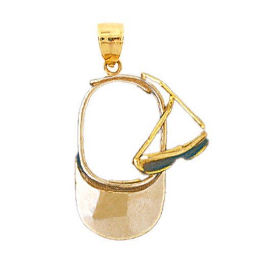 Image of ID 1 14K Gold Tennis Visor and Sun Glasses Pendant