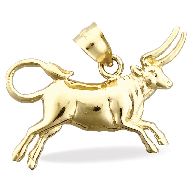 Image of ID 1 14K Gold Zodiac Taurus Pendant