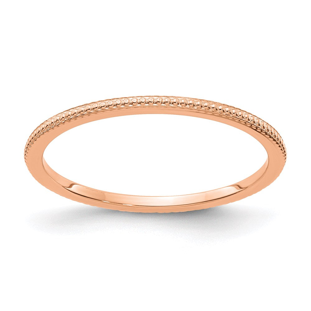 Image of ID 1 14K Rose Gold 12mm Bead Stackable Band