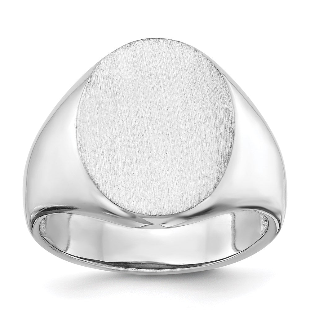 Image of ID 1 14K White Gold 180x145mm Open Back Men's Signet Ring