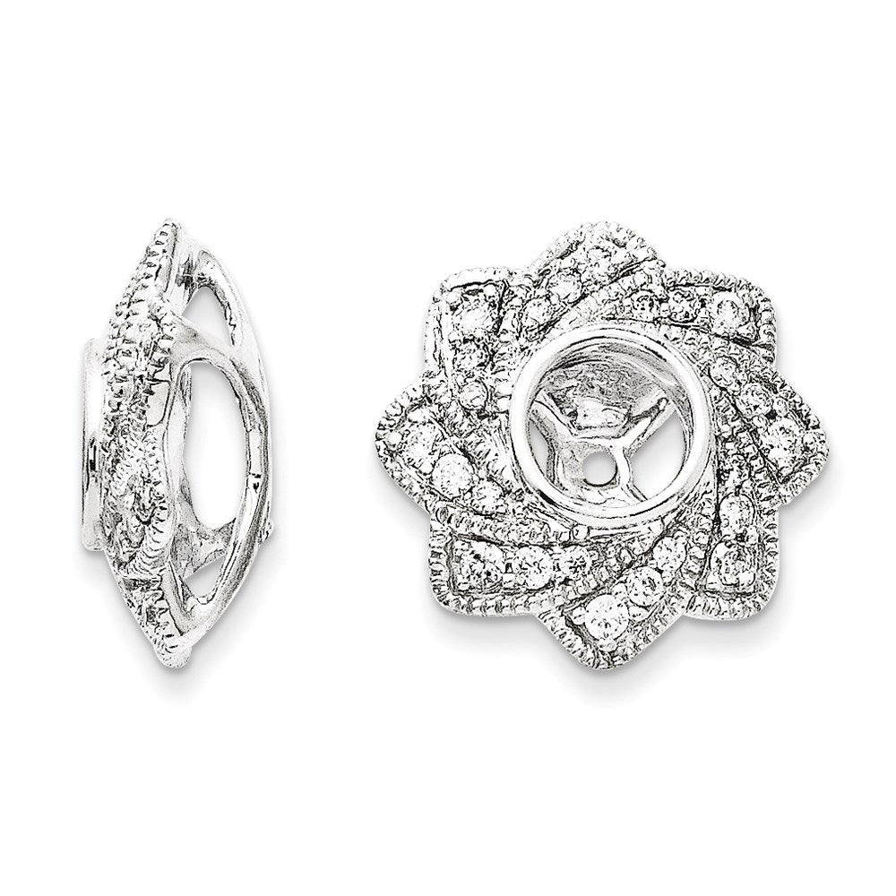 Image of ID 1 14K White Gold Diamond Earring Jacket