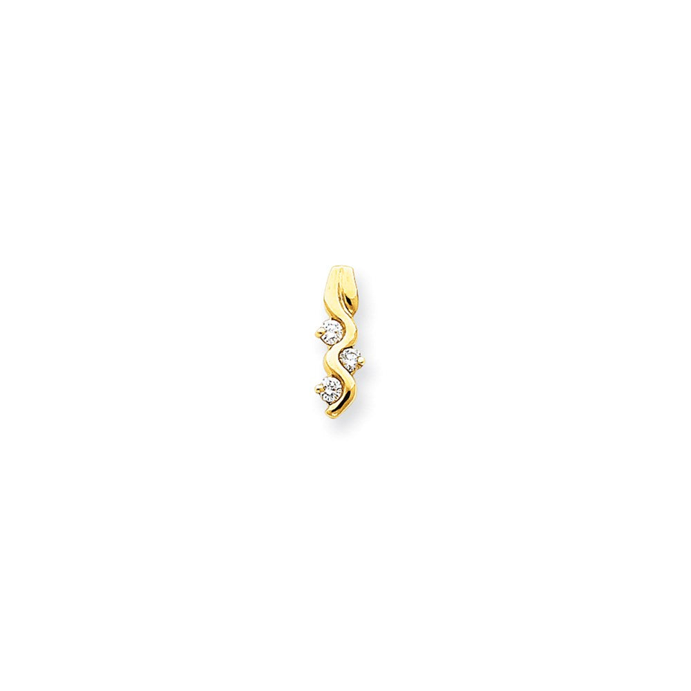 Image of ID 1 14K Yellow Gold AAA Real Diamond chain slide