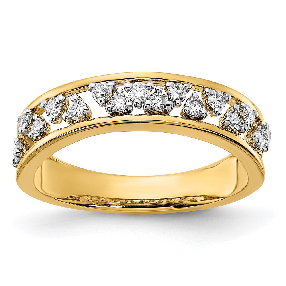 Image of ID 1 14K Yellow Gold Polished Real Diamond Band