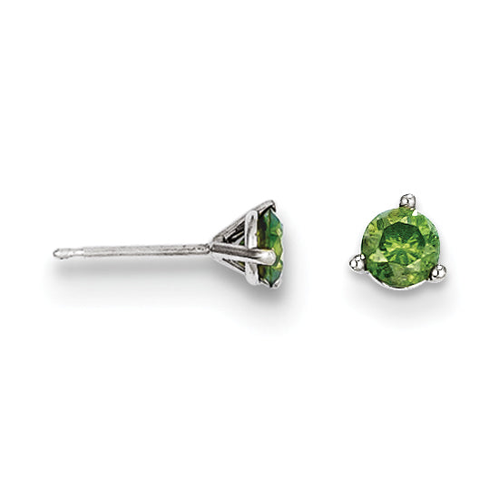 Image of ID 1 14k 50ct Green Diamond Stud Earrings