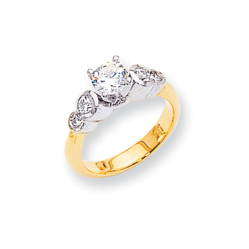 Image of ID 1 14k Two tone AA Diamond engagement ring