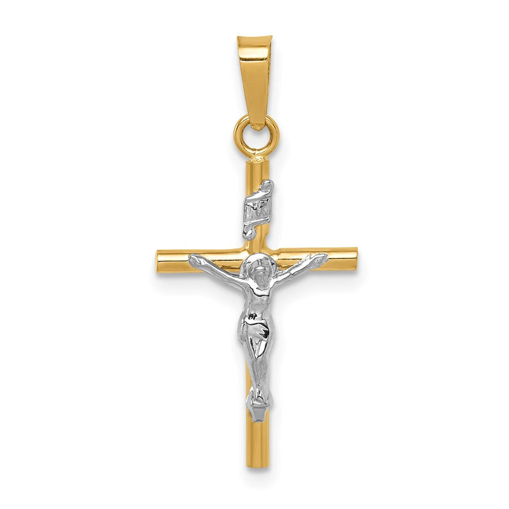 Image of ID 1 14k Two-tone Gold INRI Crucifix Pendant