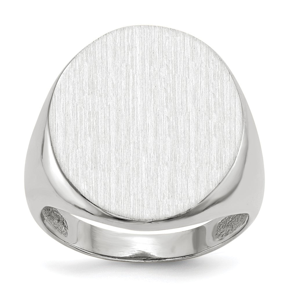 Image of ID 1 14k White Gold 205x170mm Closed Back Men's Signet Ring