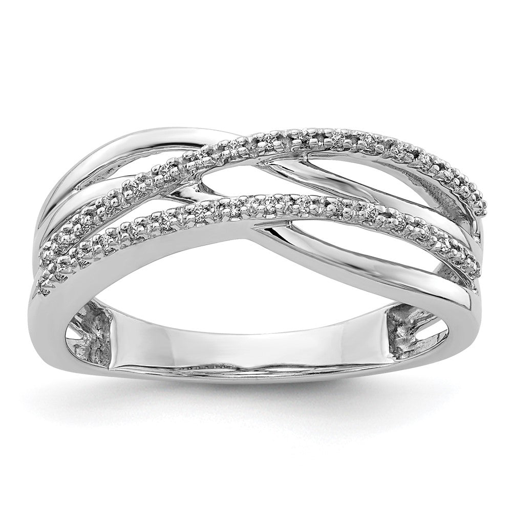 Image of ID 1 14k White Gold Polished Real Diamond Ring