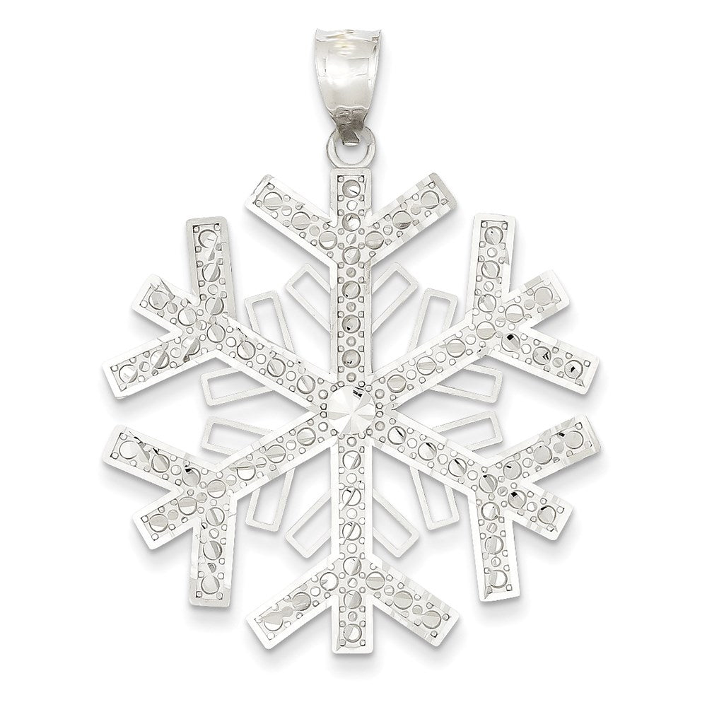 Image of ID 1 14k White Gold Snowflake Pendant