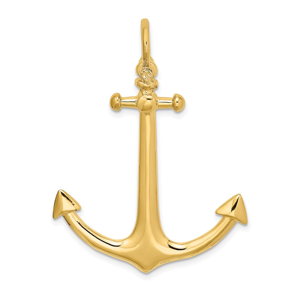 Image of ID 1 14k Yellow Gold 3-D Large Anchor Charm