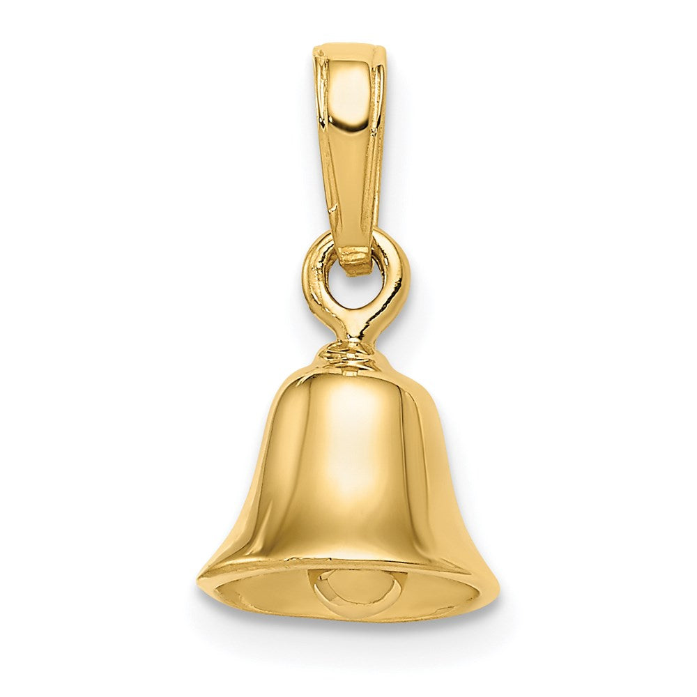 Image of ID 1 14k Yellow Gold 3-D Moveable Bell Pendant