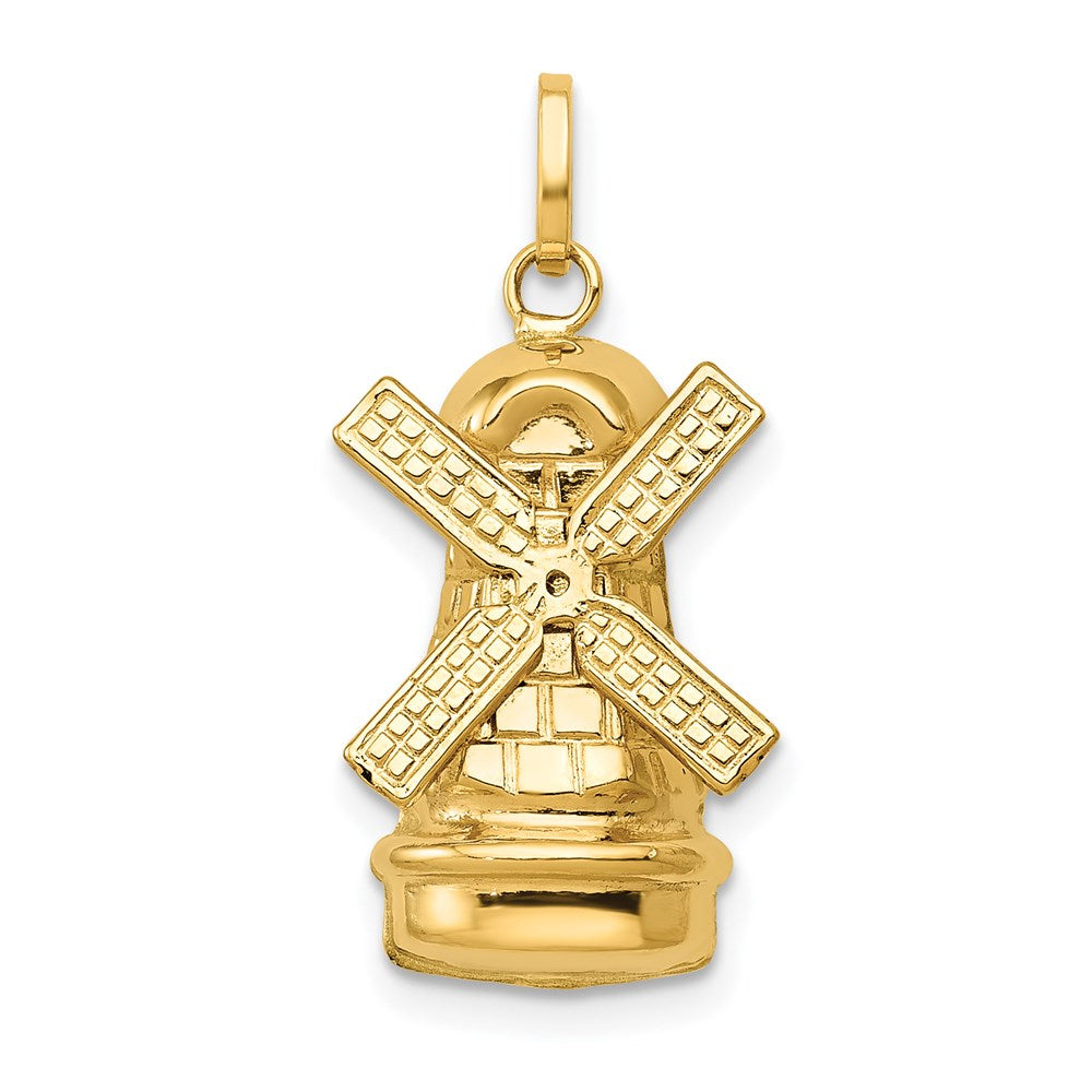 Image of ID 1 14k Yellow Gold 3D Windmill Charm