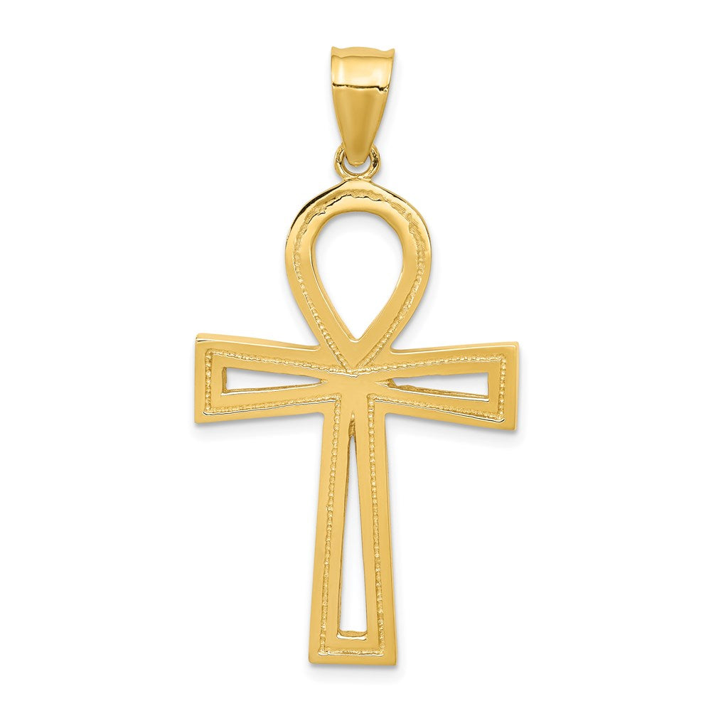 Image of ID 1 14k Yellow Gold Ankh Cross Pendant