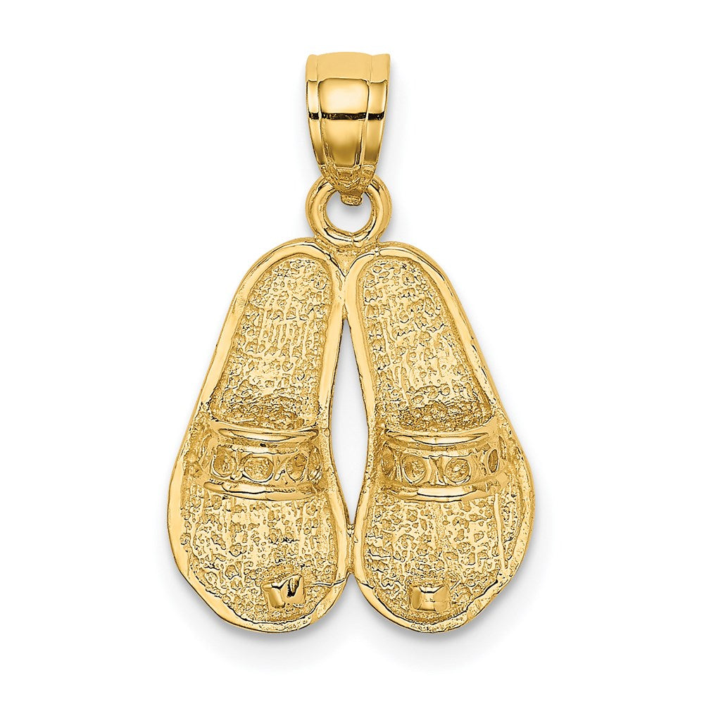 Image of ID 1 14k Yellow Gold BAHAMAS Double Sandals Charm