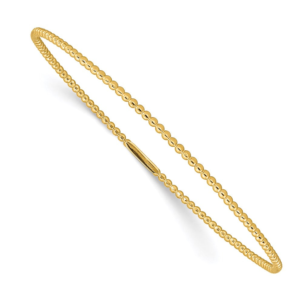 Image of ID 1 14k Yellow Gold Beaded Slip-on Bangle