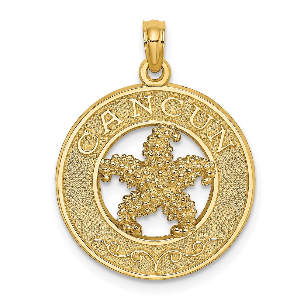 Image of ID 1 14k Yellow Gold CANCUN w/Starfish Circle Charm