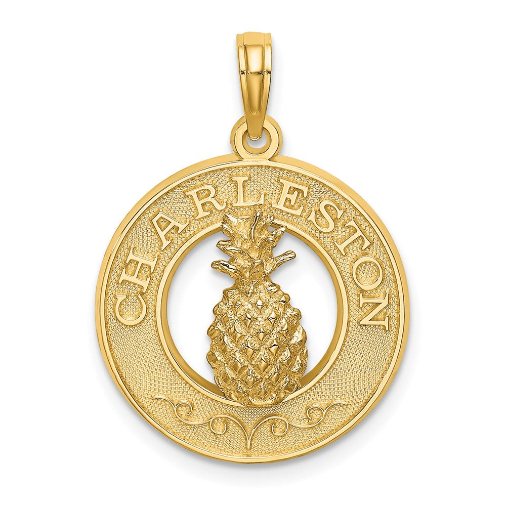 Image of ID 1 14k Yellow Gold CHARLESTON Pineapple Charm