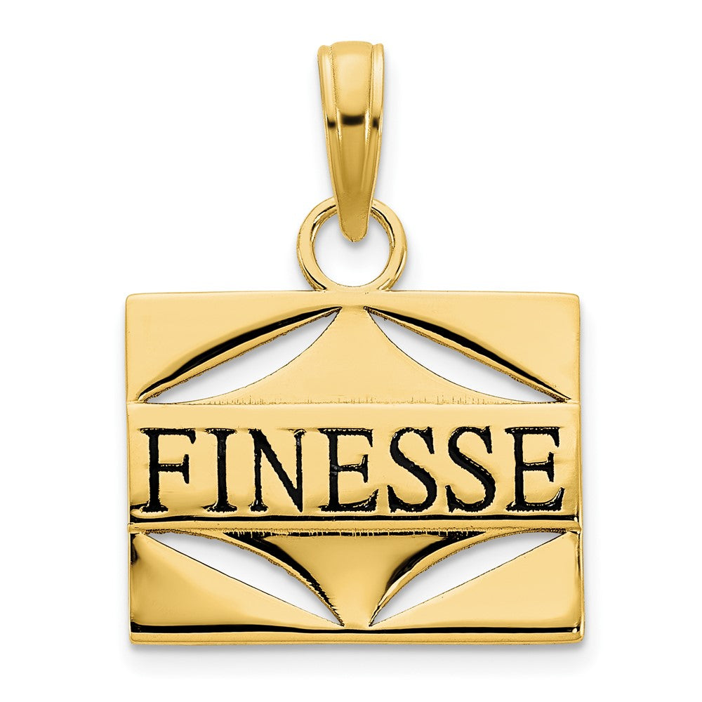 Image of ID 1 14k Yellow Gold Epoxy FINESSE Pendant