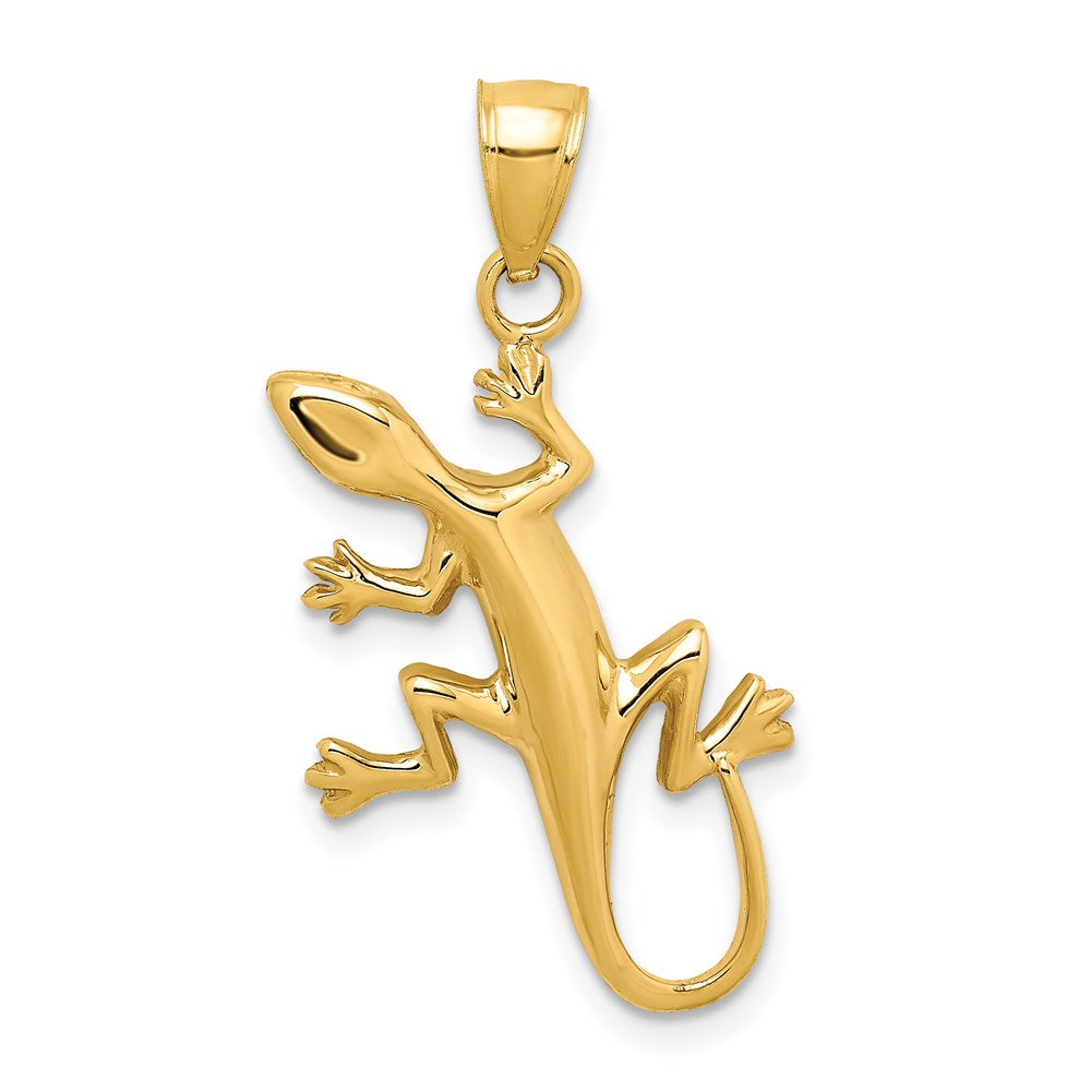 Image of ID 1 14k Yellow Gold Gecko Pendant