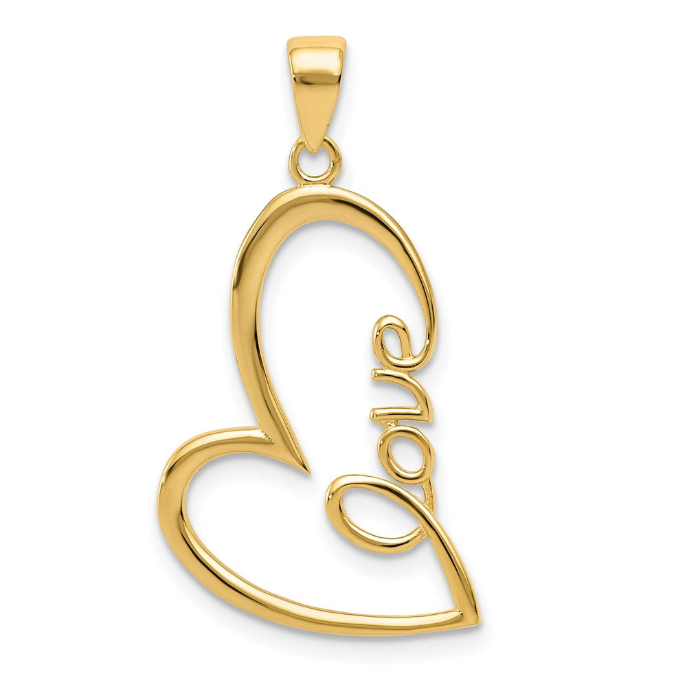 Image of ID 1 14k Yellow Gold Gold Polished LOVE Heart Pendant