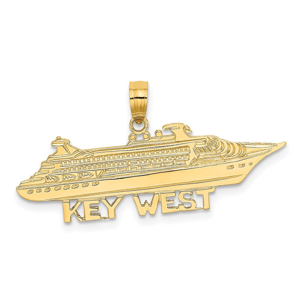 Image of ID 1 14k Yellow Gold KEY WEST Cruise Ship Charm