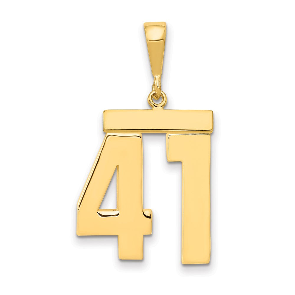 Image of ID 1 14k Yellow Gold Large Polished Number 41 Charm